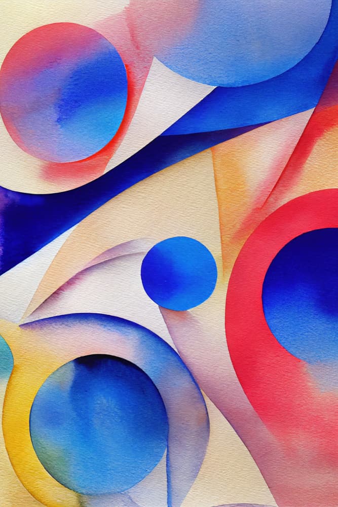 Vibrant Geometric Circles by Mauro — canvas wall art