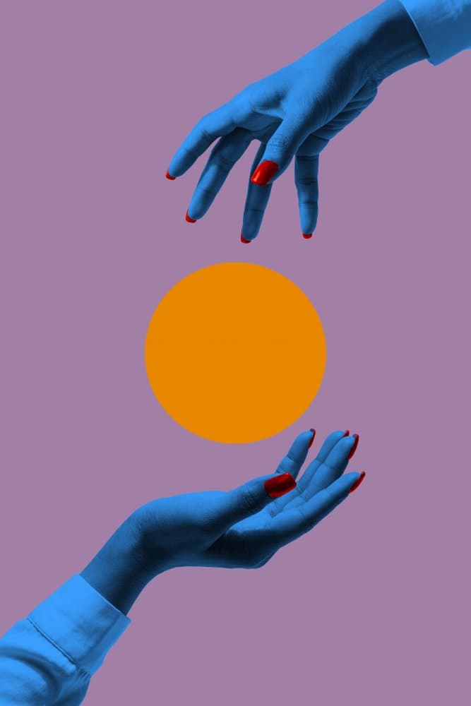 Cosmic Hand Connection by Pictufy Studio III — canvas wall art