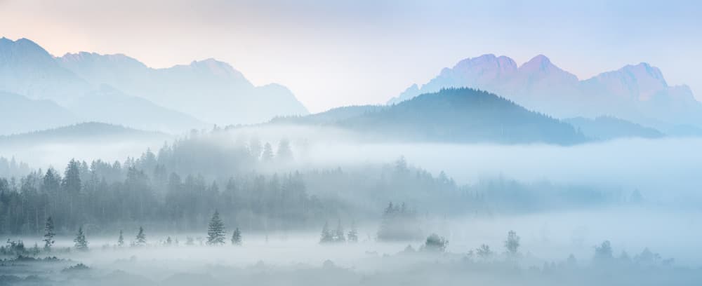 Misty Mountain Serenity by Ulrike Eisenmann — canvas wall art