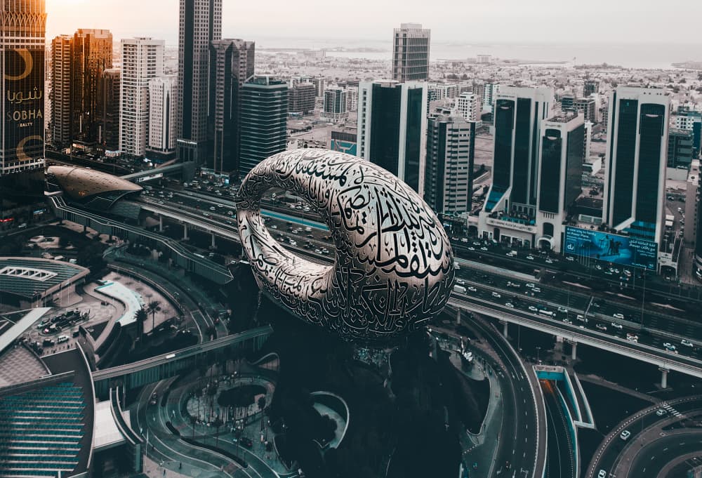 Futuristic Dubai Cityscape by Carmine Chiriacò — canvas wall art