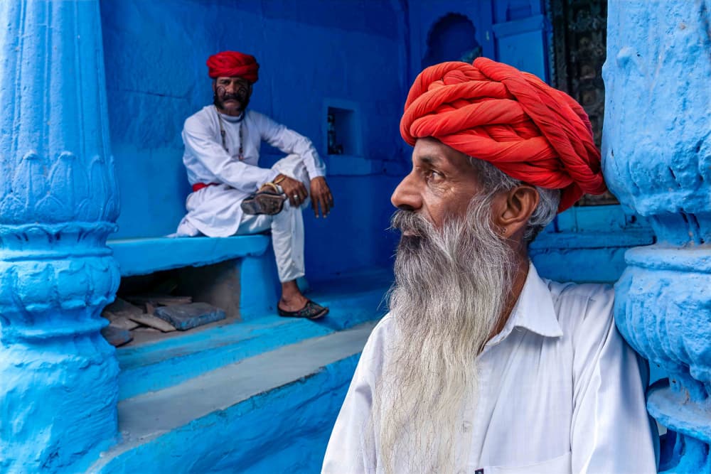 Jodhpur Blue City Men by Mustafa Sahin — canvas wall art
