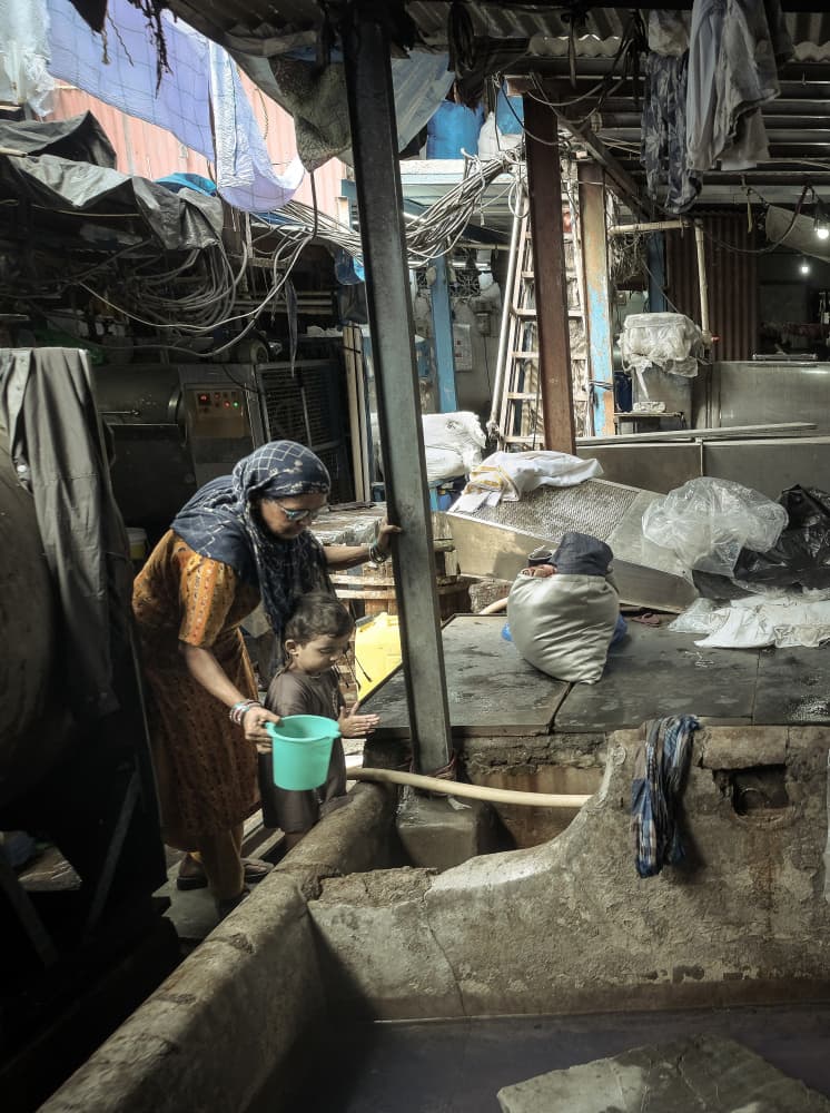 Laundry Day in Mumbai by Subhajit Das — canvas wall art