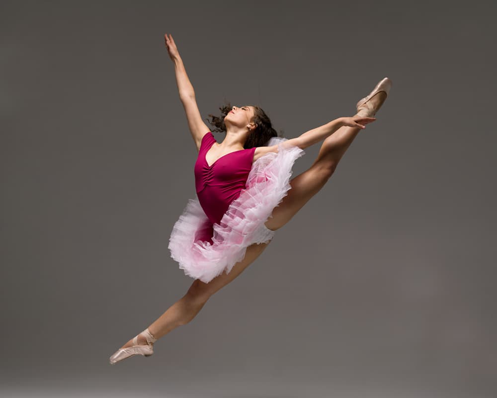 Graceful Ballet Leap by Aneta Nikolova — canvas wall art