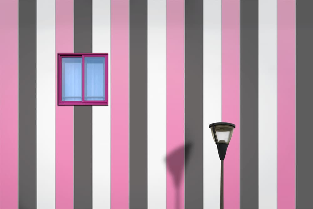Modern Pink Striped Wall by Alfonso Novillo — canvas wall art