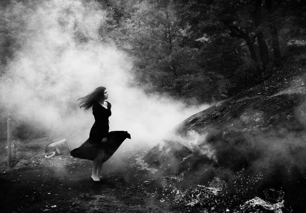 Woman in the Mist by Julien Oncete — canvas wall art