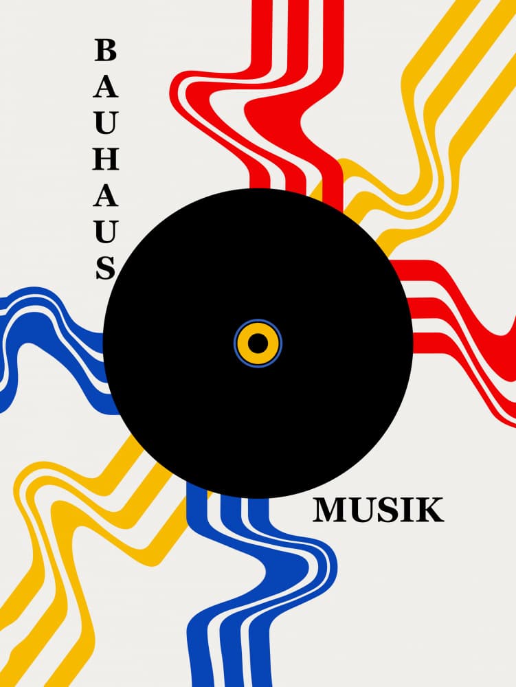 Bauhaus Music Record by Sannel Larson — canvas wall art