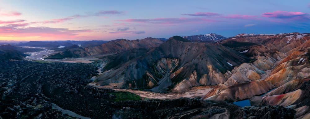 Rainbow Mountain Dusk by John J. Chen — canvas wall art