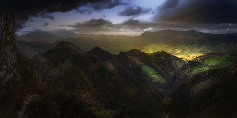 Dramatic Valley Sunlight by Marco Antonio Cobo — canvas wall art