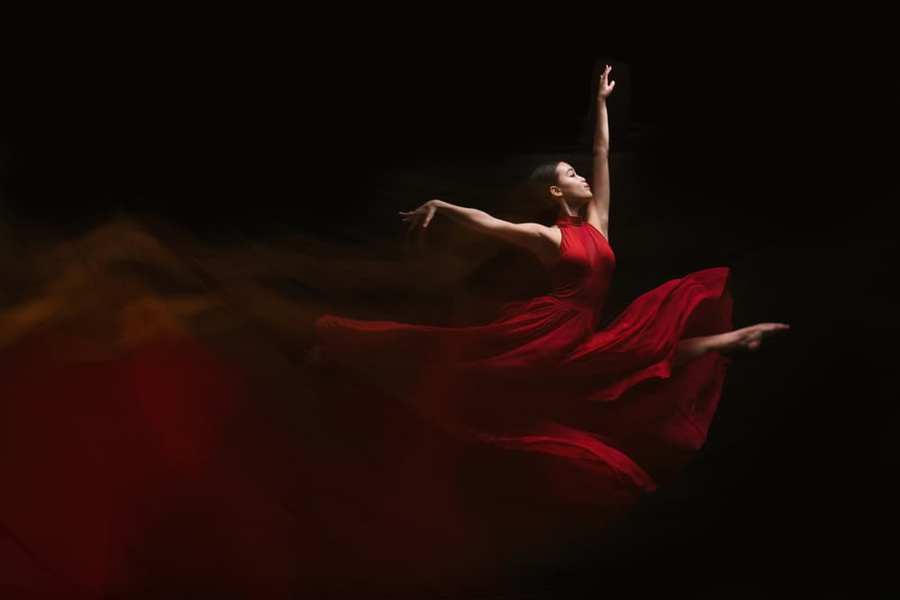 Flying Red Dress by Rob Li — canvas wall art