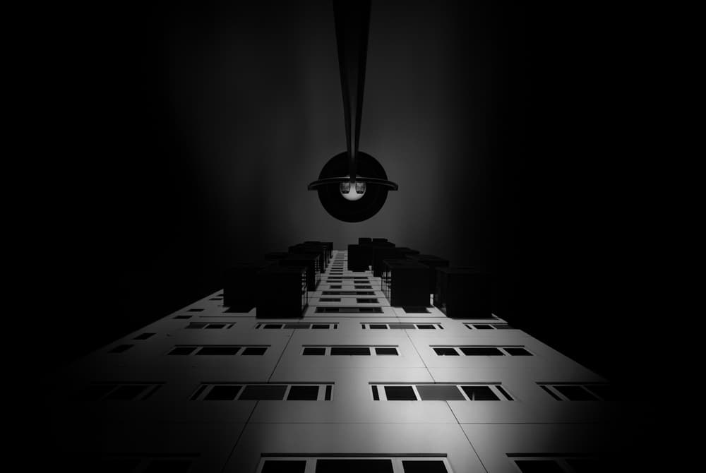 Dark Modern Architecture by Jeroen van de Wiel — canvas wall art