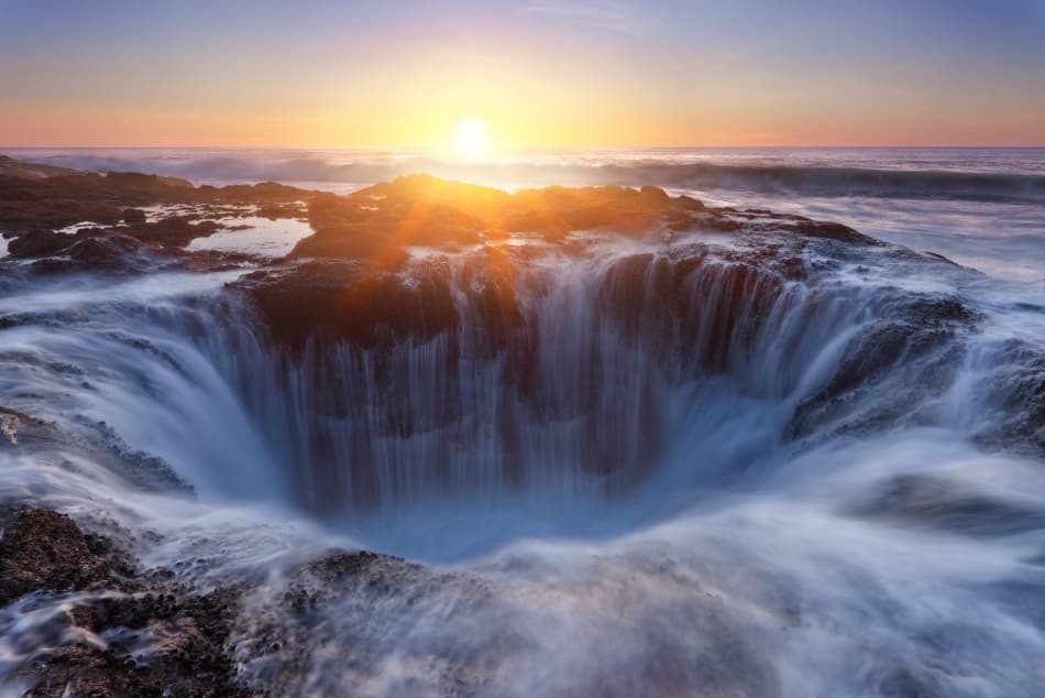 Golden Hour Ocean Fall