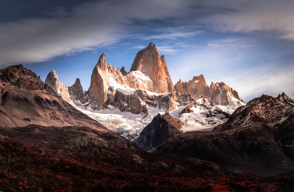 Autumn Fitz Roy Peaks by Bing Li — canvas wall art