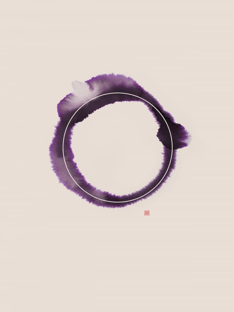 Fluid Purple Enso by Thoth Adan — canvas wall art
