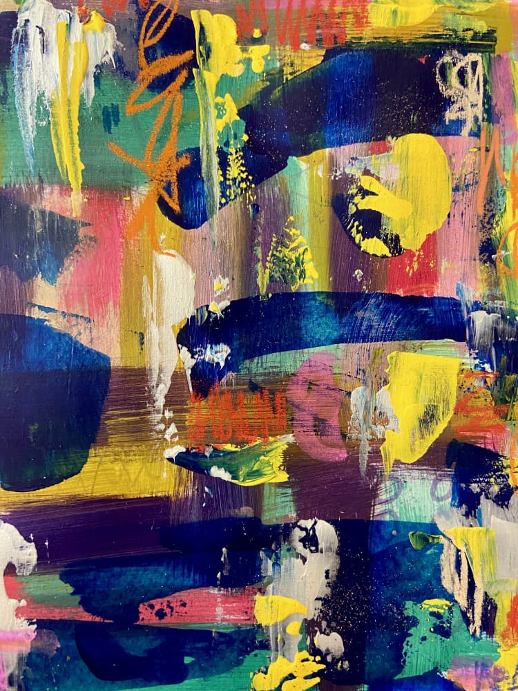 Vibrant Abstract Strokes by Irene Chua — canvas wall art