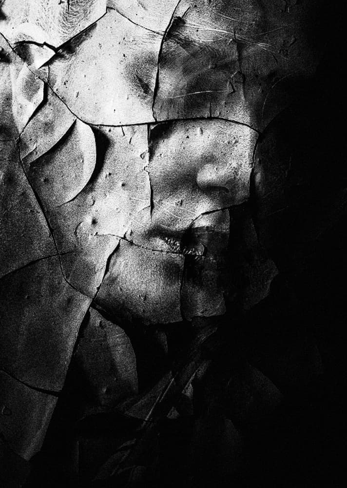 Cracked Face in Shadow by Toni Fidanza — canvas wall art