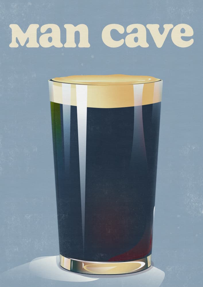 Man Cave Stout Pint