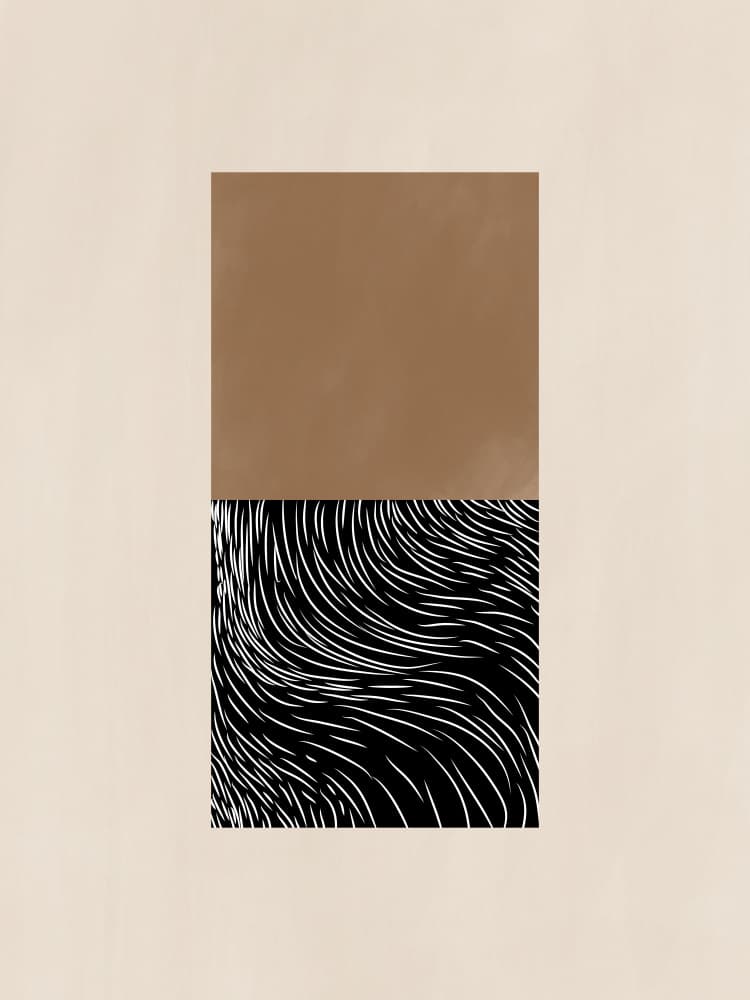 Brown and Black Abstract Flow by Elena Ristova — canvas wall art