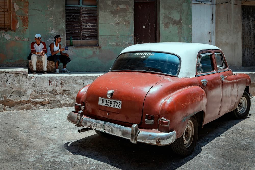 Vintage Havana Car by Andy Bauer — canvas wall art