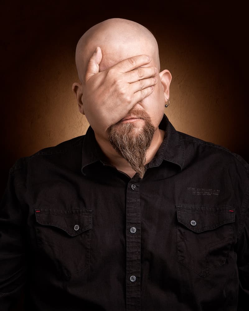 Hidden Face Portrait by Petri Damstén — canvas wall art