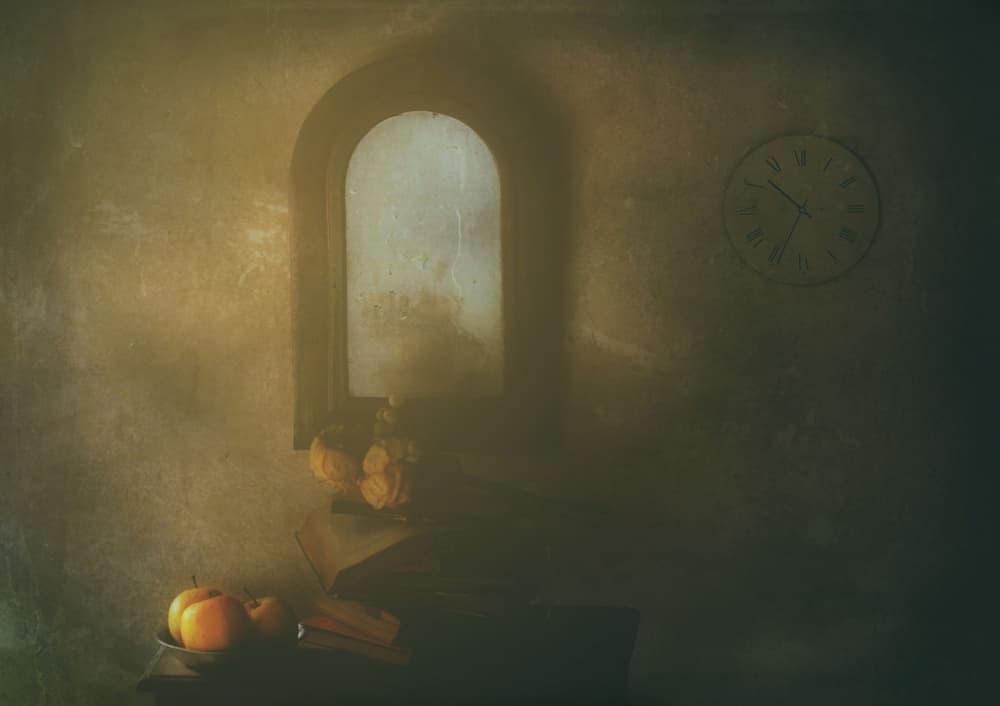 Golden Window Still Life by Delphine Devos — canvas wall art