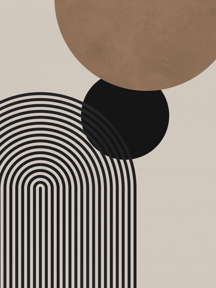 Geometric Arches And Circles by Vitor Costa — canvas wall art