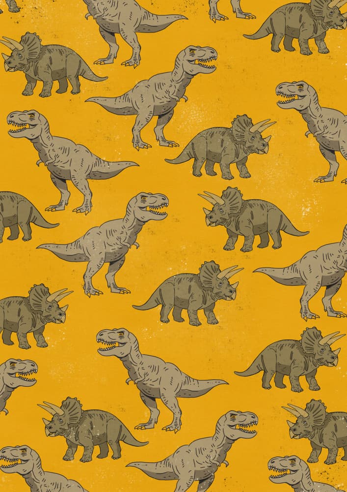 Prehistoric Dinosaur Pattern by Nicholas — canvas wall art