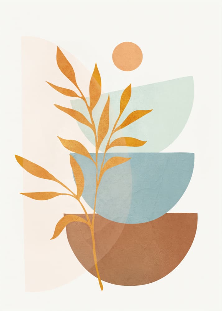 Earthy Botanical Abstract by Flow Line — canvas wall art