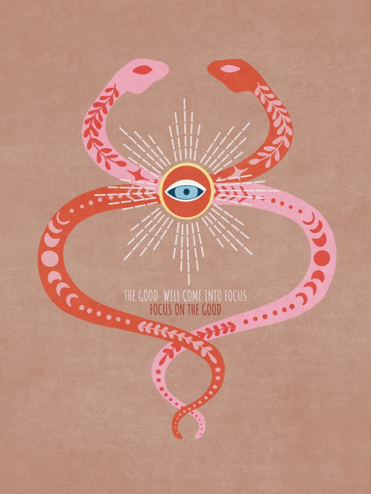 Serpent's Visionary Eye by Emel Tunaboylu — canvas wall art