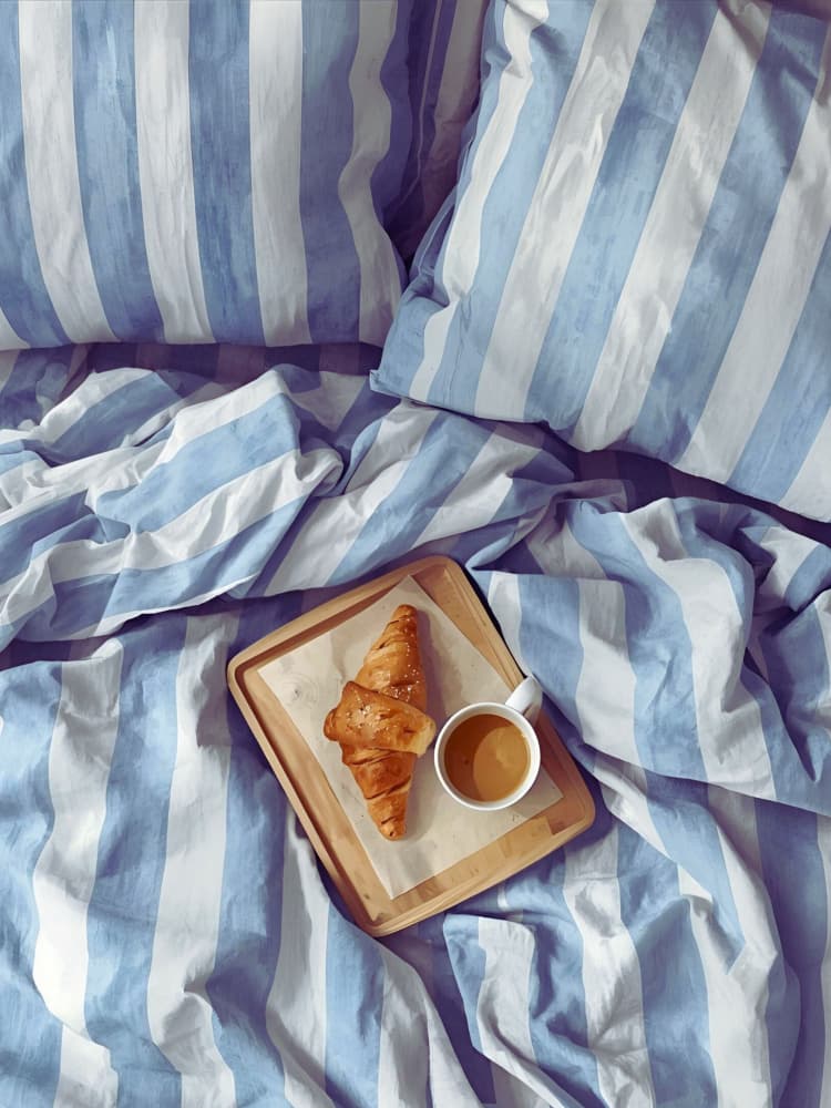 Cozy Breakfast In Bed by Ohkimiko — canvas wall art