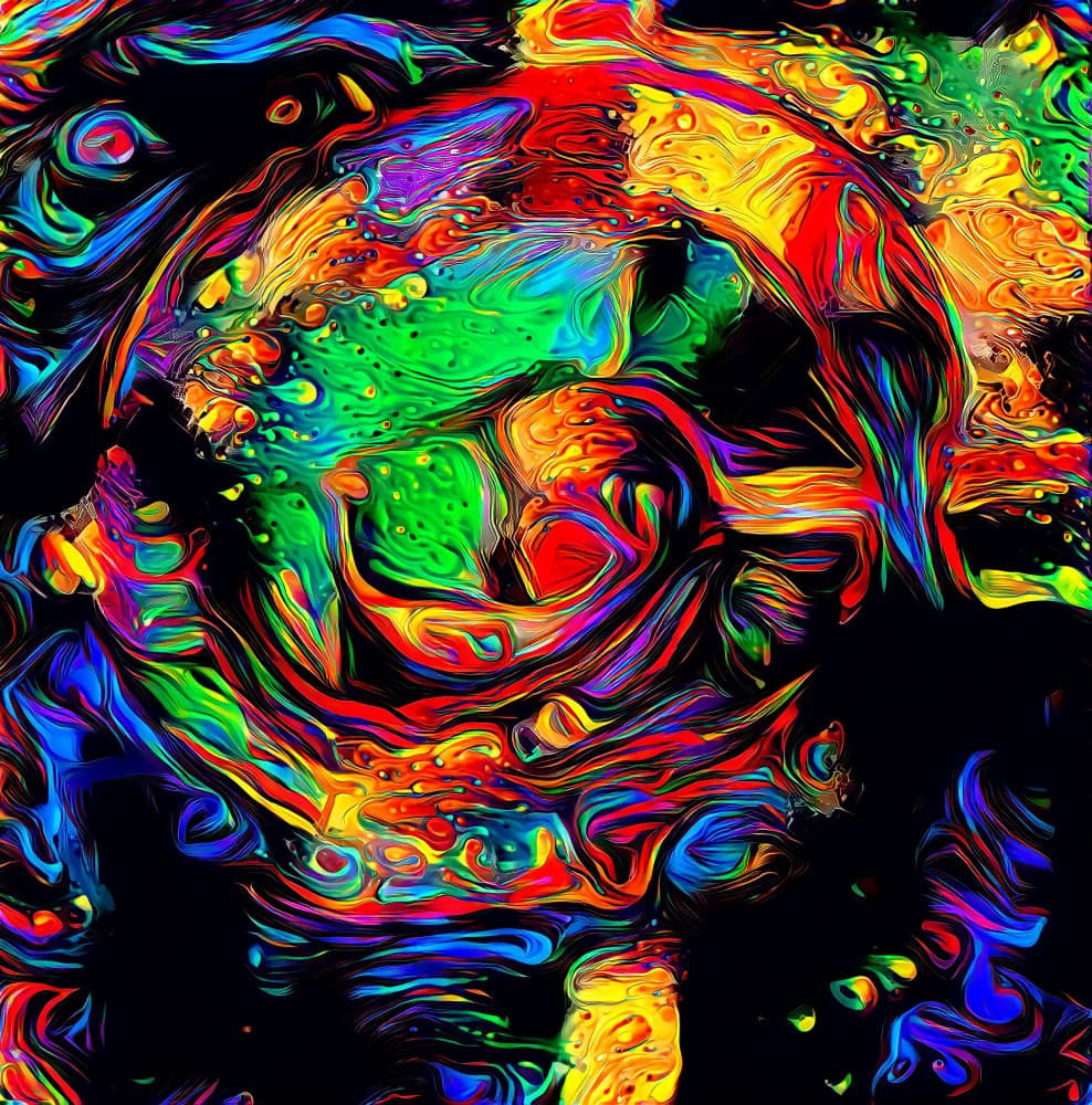 Vibrant Fluid Abstract by mnemonixART — canvas wall art