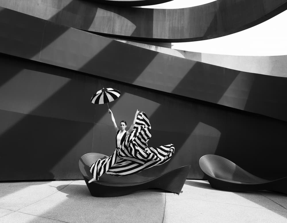 Monochrome Fashion Woman by Shlomo Waldmann — canvas wall art