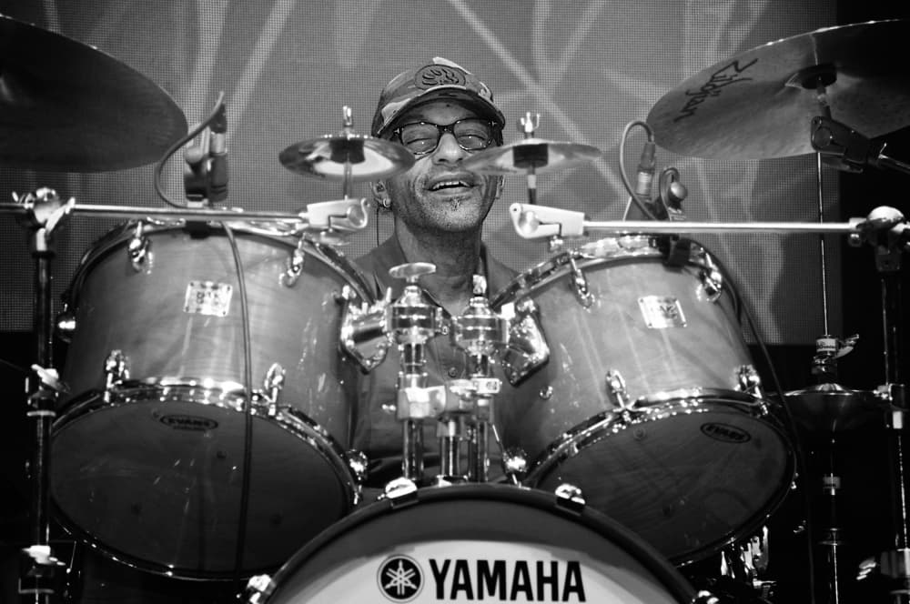 Smiling Drummer Performance by Nicoleta Gabor — canvas wall art