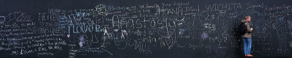 Paris Chalkboard Messages by Thierry Dufour — canvas wall art