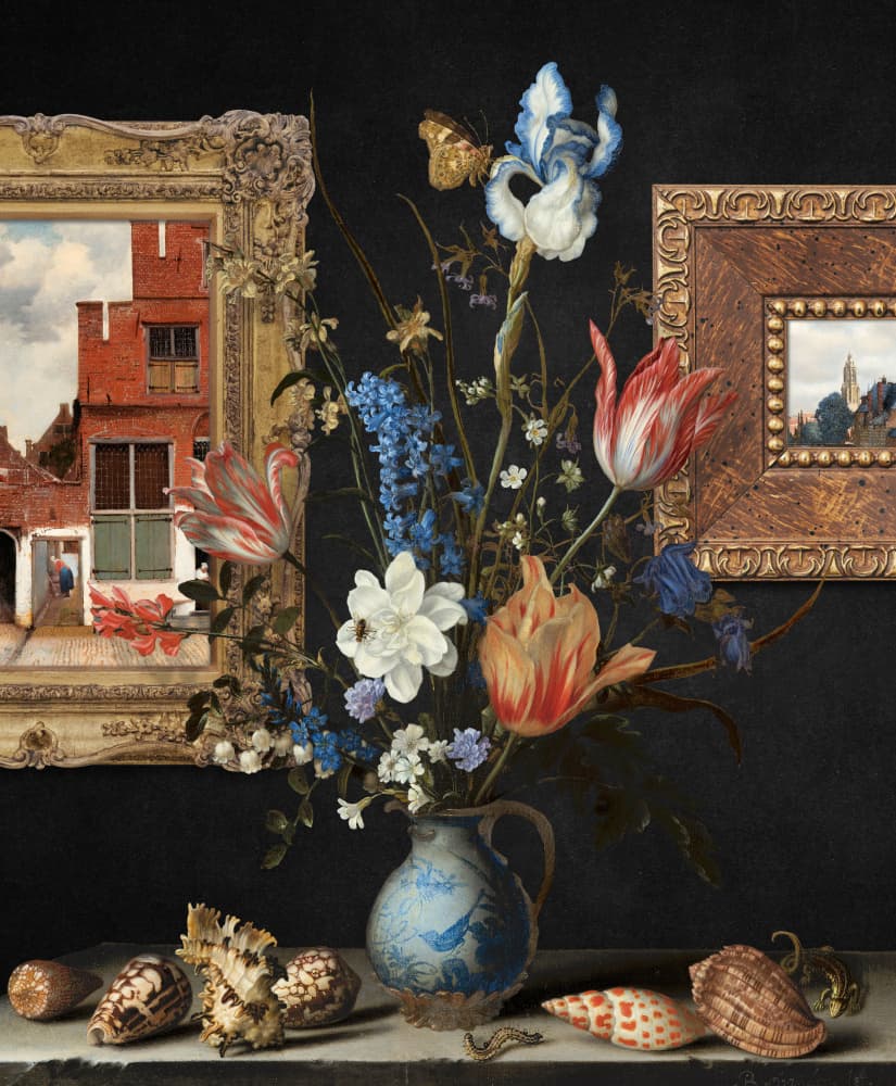 Dutch Floral Still Life by Marja van den Hurk — canvas wall art