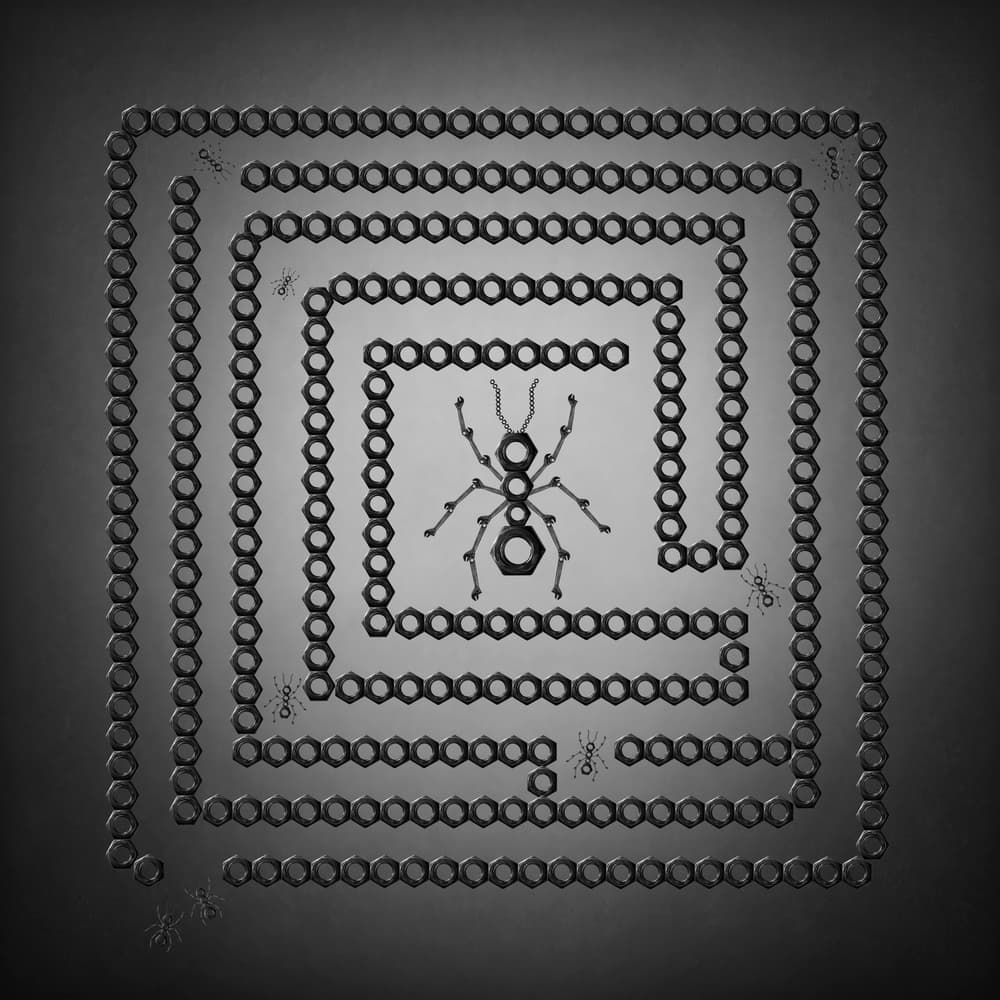 Mechanical Ant Maze by Victoria Glinka — canvas wall art
