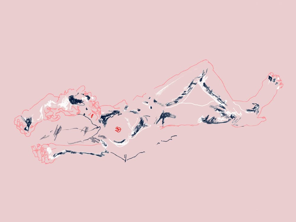 Girl Lying Down by Francesco Gulina — canvas wall art