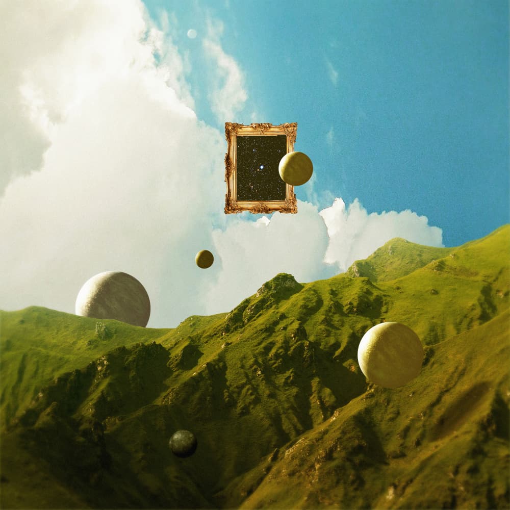 Floating Planets Starry Frame by Fran Rodríguez — canvas wall art