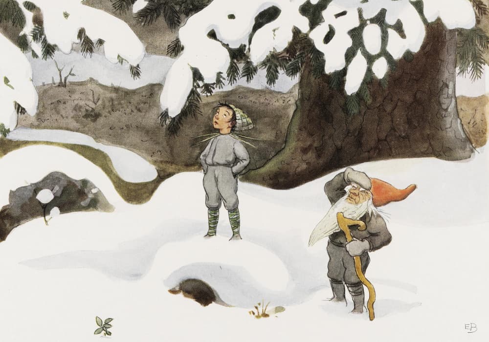 Solägget Vinter by Elsa Beskow — canvas wall art