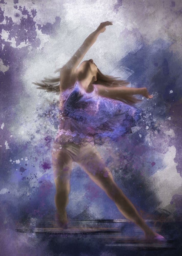 Ethereal Purple Dancer by Charlaine Gerber — canvas wall art