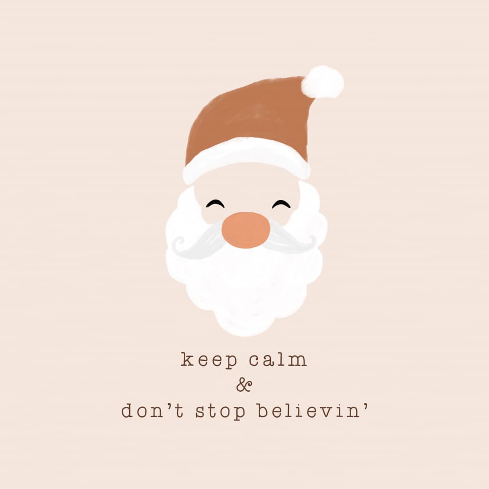 Happy Santa Calm by Orara Studio — canvas wall art