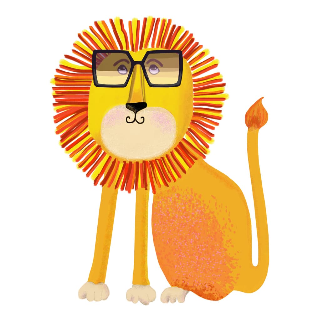 Cool Lion Sunglasses by Lynnda Rakos — canvas wall art