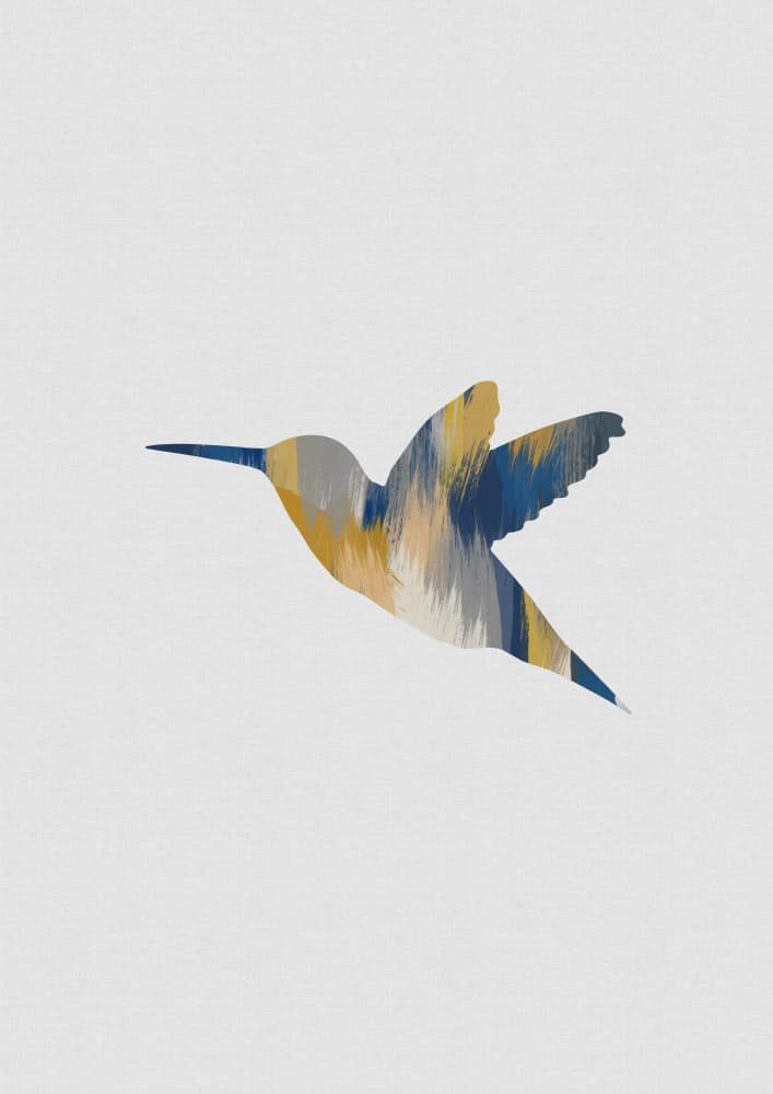 Vibrant Hummingbird Abstract by Orara Studio — canvas wall art