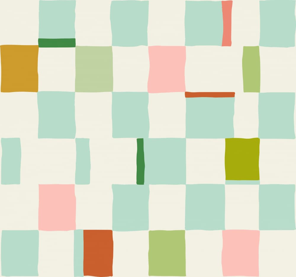 Soft Geometric Blocks by Annick — canvas wall art