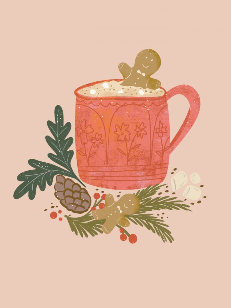 Gingerbread Hot Chocolate Mug by Nikita Jariwala — canvas wall art