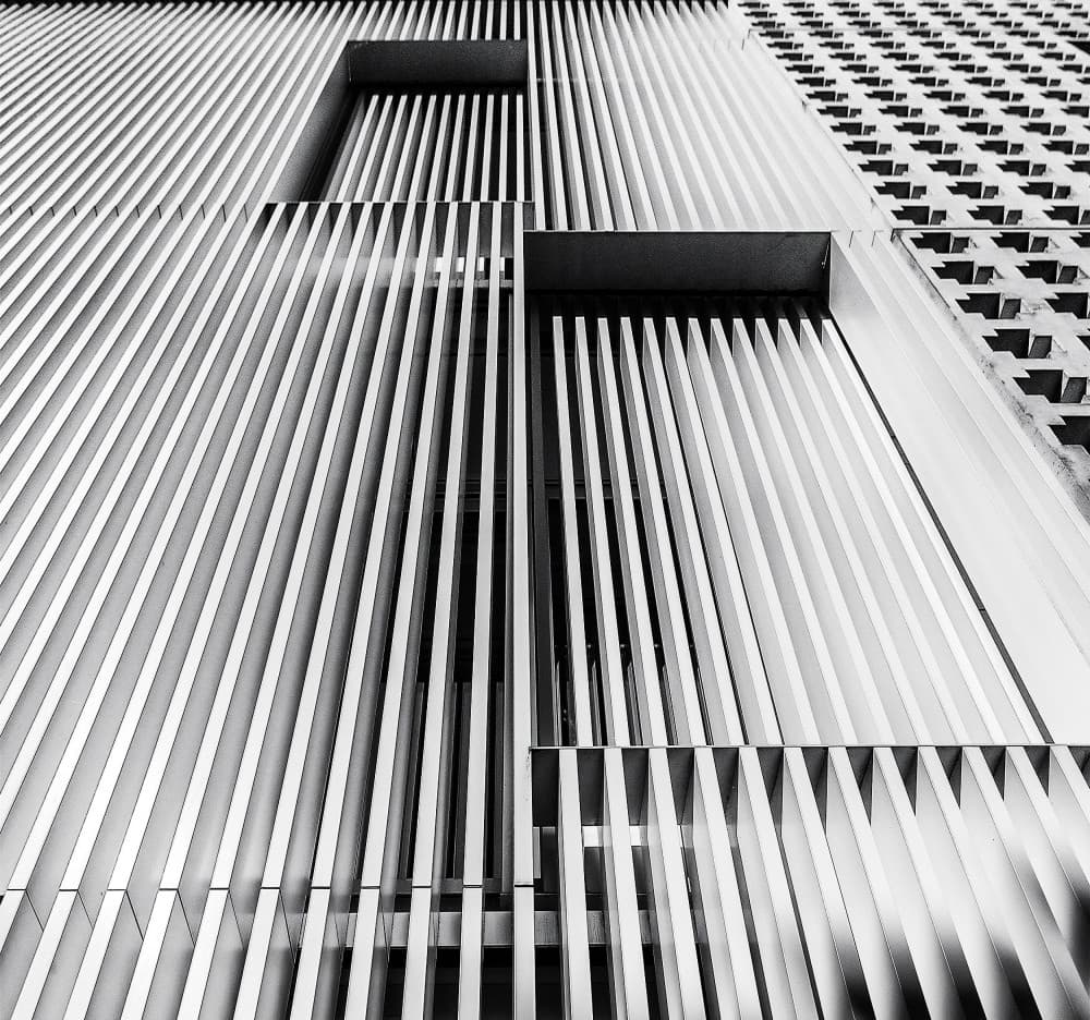 Modern Geometric Facade by Jef Van den Houte — canvas wall art