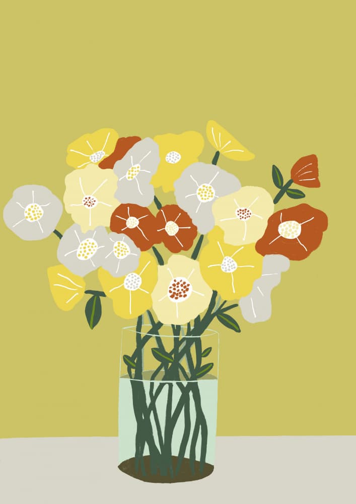 Modern Flower Bouquet by Sharyn Bursic — canvas wall art
