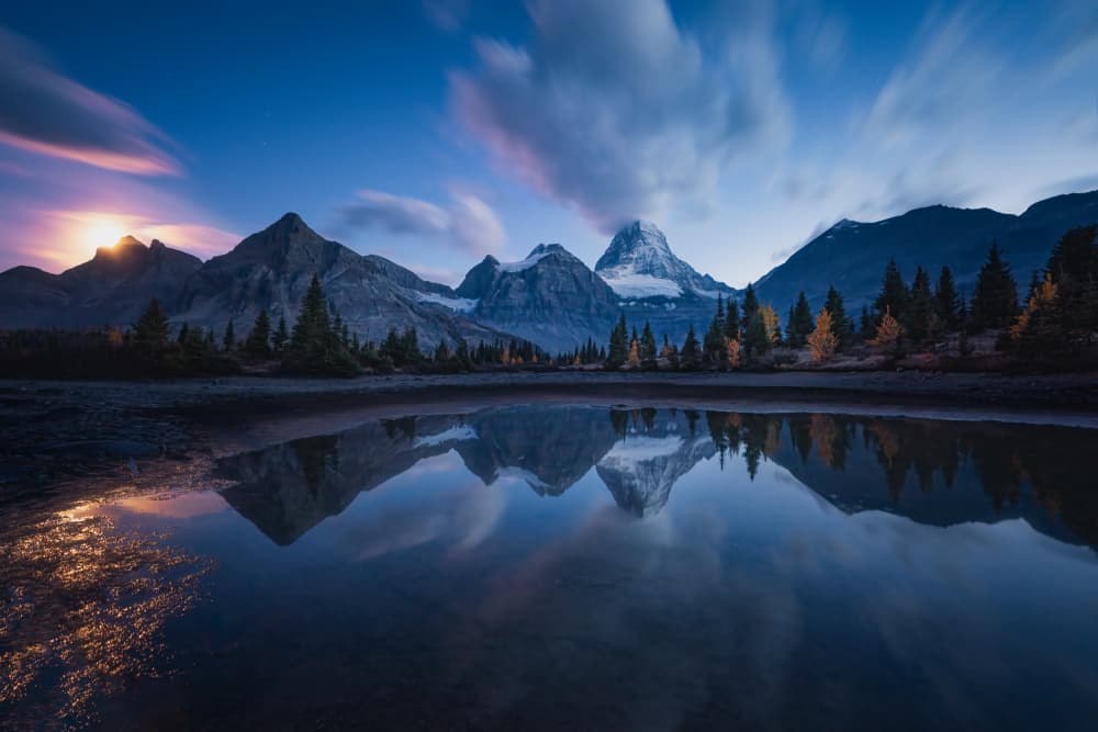 Majestic Mountain Reflection by Yongnan Li （李永男） — canvas wall art