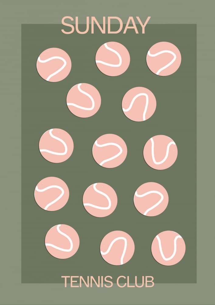 Sundaytennisclub by Treechild — canvas wall art