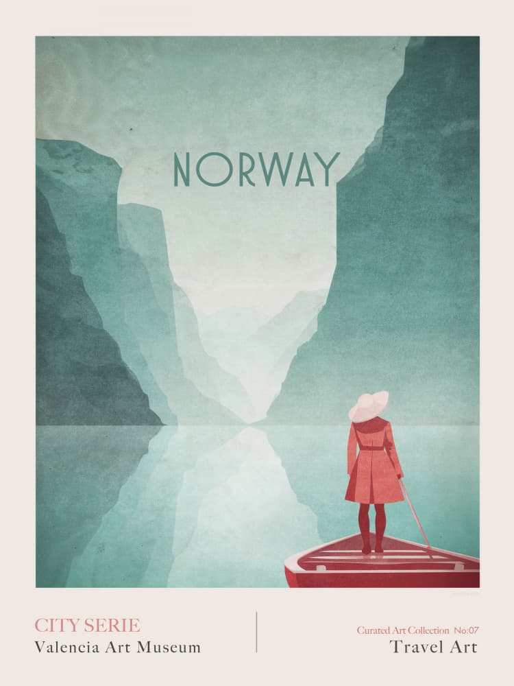Norway-1 FJORDS by Emel Tunaboylu — canvas wall art