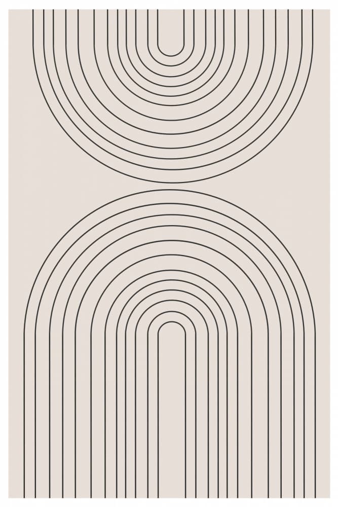 Curved Symmetry by THE MIUUS STUDIO — canvas wall art